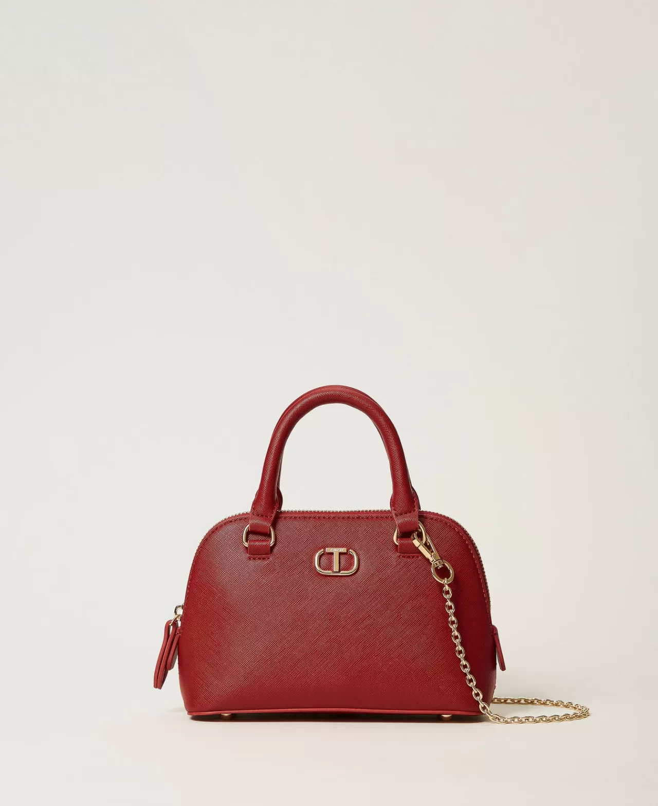 Mini Borse | Borse A Mano | TWINSET Milano Mini Borsa A Tracolla Con Oval T Rosso Pompeiano